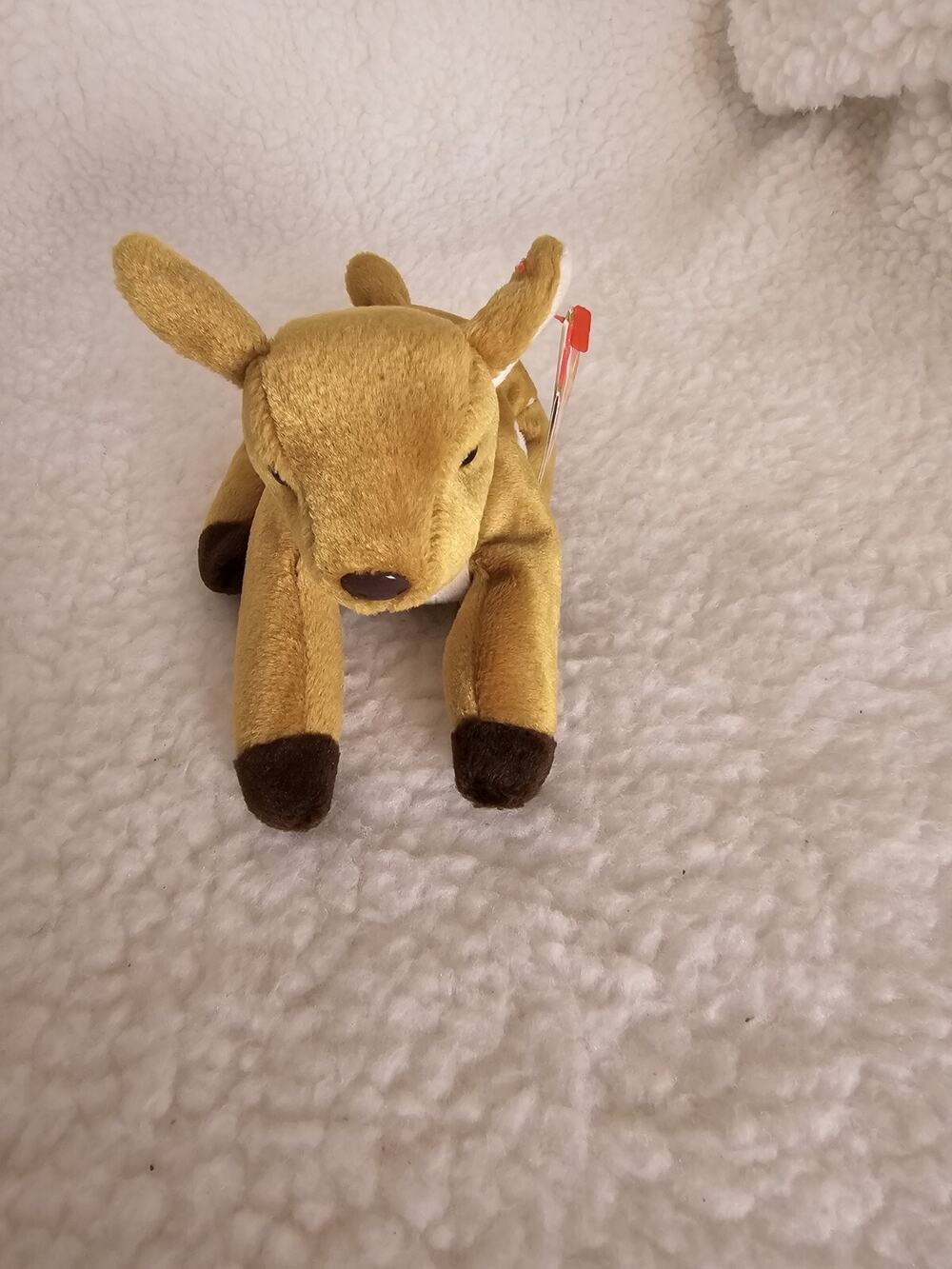 Ty Whisper Deer Plush Beanie Babies Collection 1997 Stuffed Animal with Tag